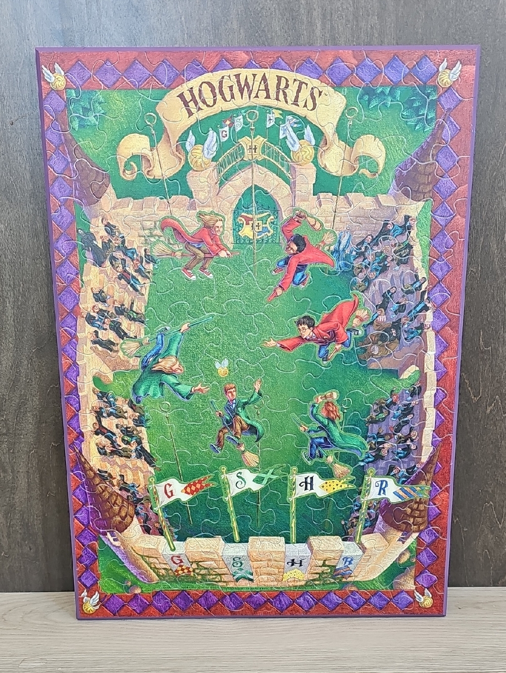Vintage Original Harry Potter Quiditch Mounted Puzzle Art Frame, 34x48cm‎